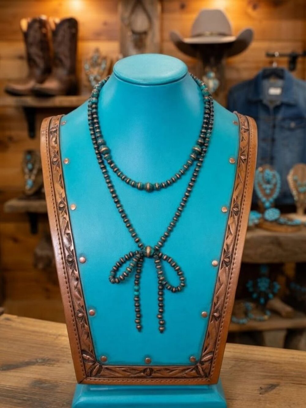 Western Women's Midnight Mesa Bow Necklace